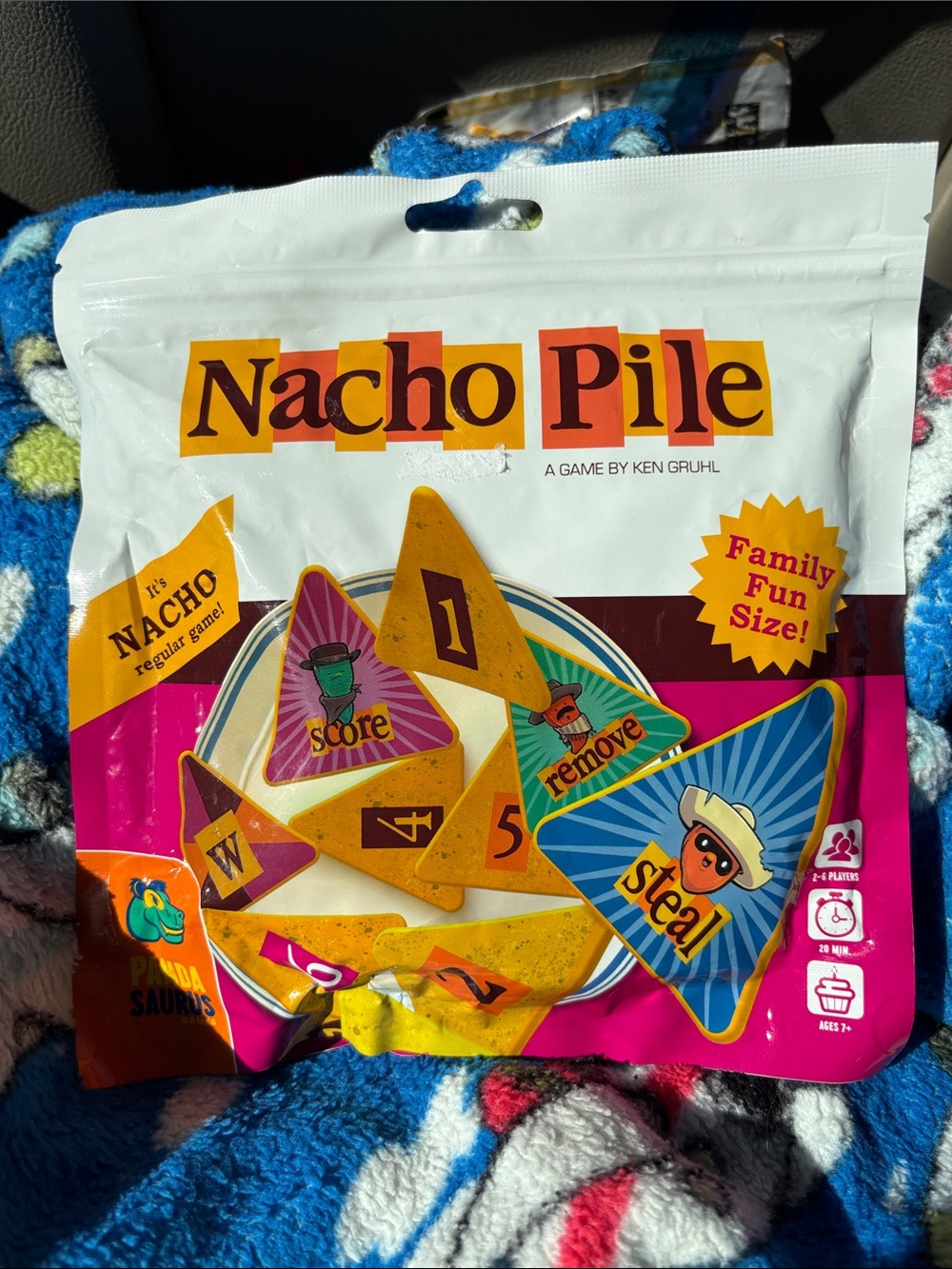 Family Game - Colorful Yellow & Blue Nacho Pieces